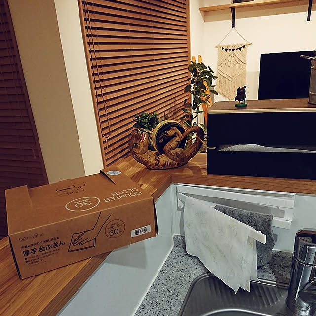 Kitchen,キッチンクロス,マグネット,タカラスタンダード,オフェリア,towerシリーズ,山崎実業,スチール製,ティッシュケース,ニトリ,ダスター,ふきん掛け,テープカッター,ウッドブラインド chinaminiの部屋
