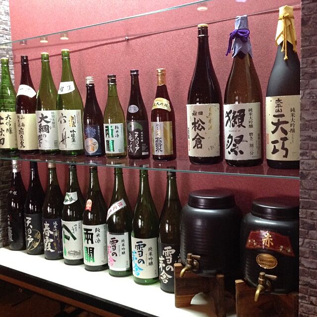 Kitchen,日本酒ＢＡＲ風,万能棚,照明,ダウンライト,カウンター,焼酎サーバー pirorin1147の部屋