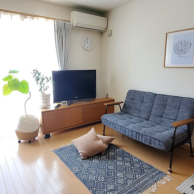 Lounge,ソファ,無印良品,小さなお家,植物が好き,子どもと暮らす,観葉植物,アンリ・マティス,アートポスター pomの部屋