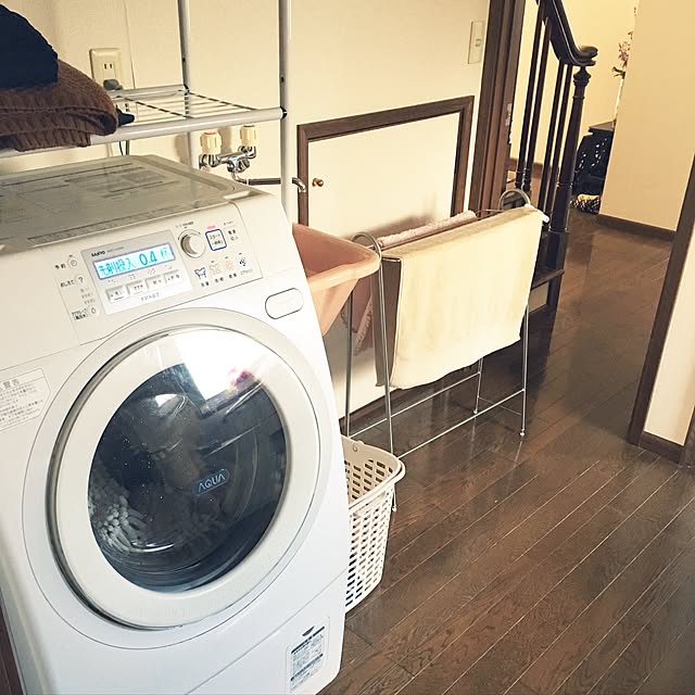 Bathroom,古い家電,ドラム式洗濯機,そうじ中,洗面所,一軒家 tanyuumoの部屋