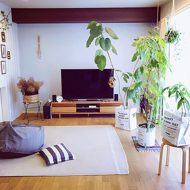 Lounge,セリア,ウンベラータ,ビーズクッション,100均リメイク,ドライフラワー,いなざうるす屋さん,植物のある暮らし,観葉植物,RC九州支部,ペイント,壁紙屋本舗,人をダメにするソファ,体にフィットするソファ,無印良品,しゃれとんしゃあ会,ダイソー,100均,IKEA tokoの部屋