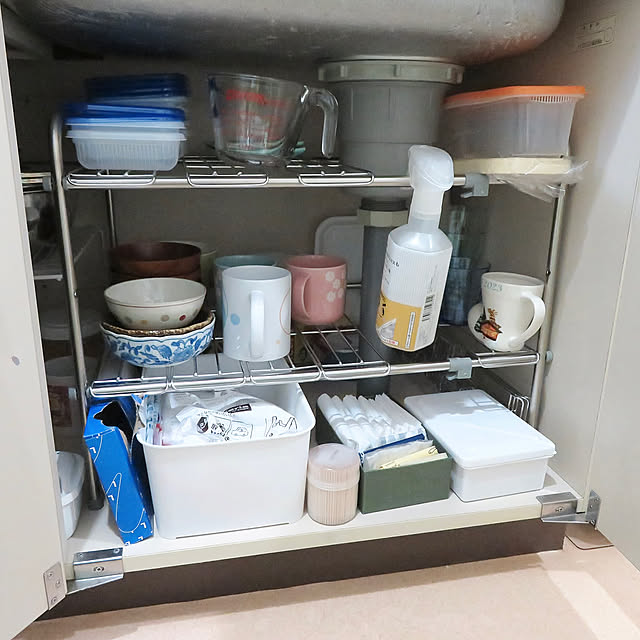 Kitchen,シンク下収納,一人暮らし,1K,9畳,1K 1人暮らし,大学生 一人暮らし,1Kでも諦めない,1K賃貸,大学生の部屋,100均,ニトリ hikaru.__.の部屋