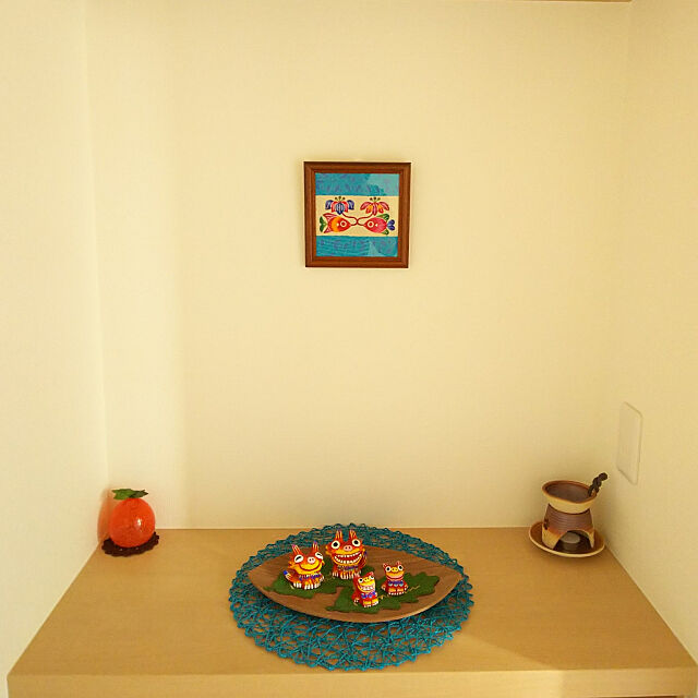 My Shelf,シーサー,玄関,琉球ガラス,紅型,茶香呂 Luna.rossaの部屋