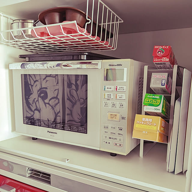 Kitchen,収納グッズ,ニトリ,ラップスタンド,NEWアイテム,子供のいる生活,一条工務店 ismart,兄妹の子育て,収納,家電収納 kii.na0112の部屋