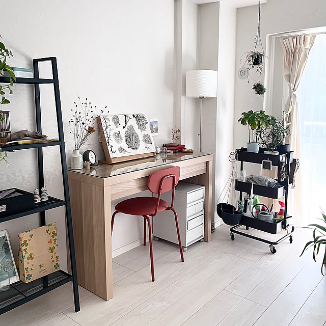 ポリプロピレンケース,IKEA,ドレッサー,二人暮らし,3LDK,MALM,北欧好き,ふたり暮らし,無印良品,植物のある暮らし,My Desk sunの部屋