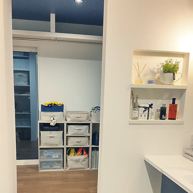 My Shelf,子どもと暮らす,ファミリークローゼット,カラーボックス,Nクリック,無印良品,無印良品 収納,アクセントクロス nahoの部屋