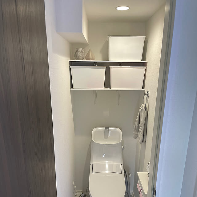 Bathroom,リメイク,DIY,新居,ホワイトインテリア,新築,トイレの壁,トイレ収納,建売,トイレDIY,建売住宅,白い家,新築一戸建て,赤ちゃんのいる暮らし,新築戸建,赤ちゃんと暮らす sakの部屋