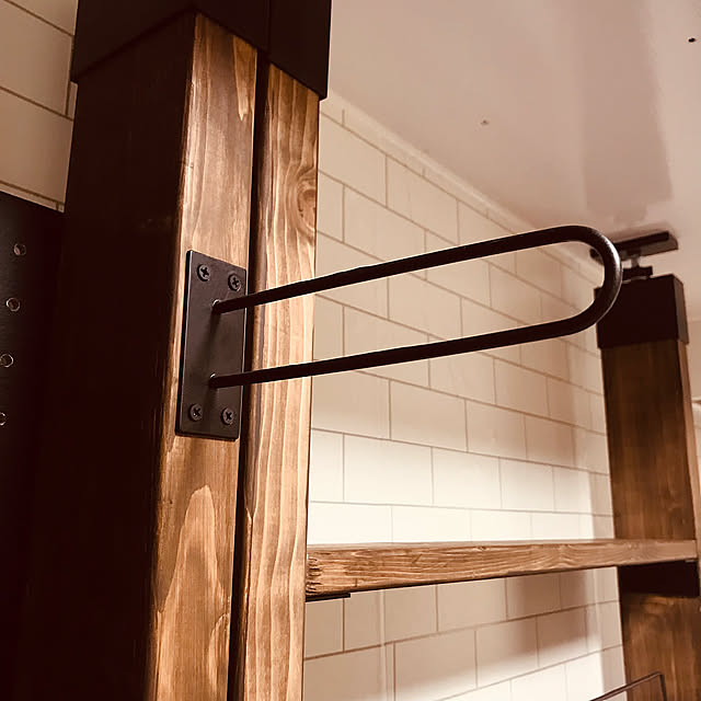 Kitchen,ペーパーホルダー,セリア,100均,DIY,男前 ponko-from-ponkotsuの部屋