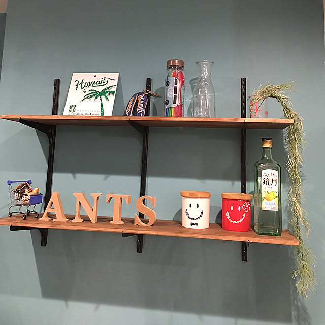 My Shelf,キッチン棚,ダイソー,イニシャルアルファベット,ガチャ柱,新築マンション,インテリア構想中 tabariの部屋