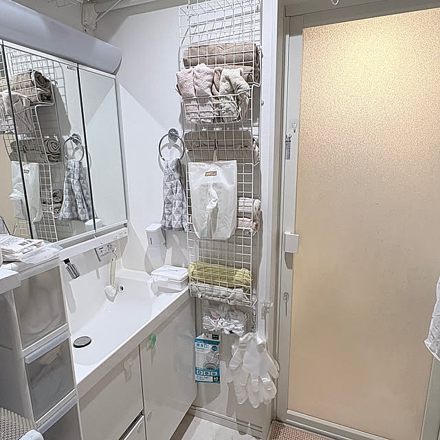 Bathroom,タオルホルダー,100均 aeonomamaの部屋
