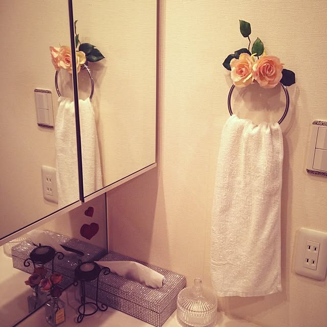 Bathroom,カメラマークが出てたので♡,タオルかけ akaringoの部屋