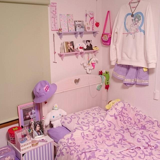 Bedroom,パステルカラー,ゆめかわいい,フェアリー,サンリオ,ピンク パープル swimminzzZの部屋