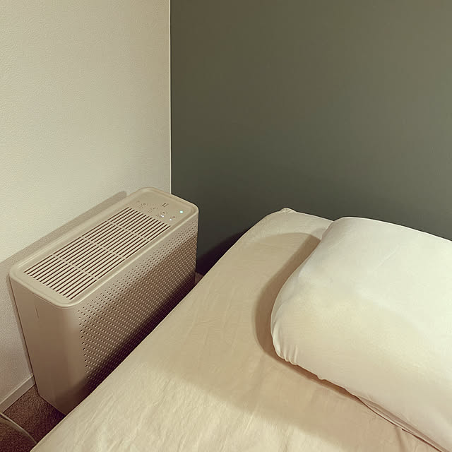 ベッド周り,ベッドサイド,空気清浄機,RoomClipショッピング,BRUNO,無印良品,Bedroom mamuの部屋
