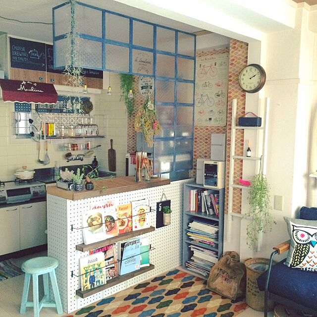 Kitchen,キッチンカウンター,DIY,カフェ風,模様替え,100均,セリア kimuayaの部屋