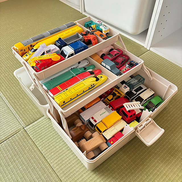 My Shelf,3COINS,子どものいる生活,ツールボックス,スリーコインズ,収納,子どものいる暮らし,トミカ収納,おもちゃ収納 m.の部屋