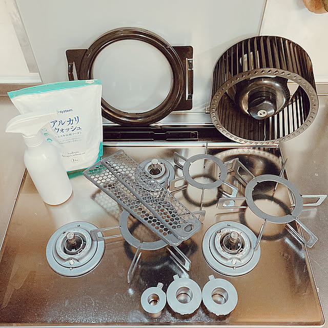 コンロ掃除,コンロ周り,換気扇掃除,セスキ水スプレー,セスキ炭酸ソーダ,大掃除,大掃除ちょっとずつ,Kitchen okkunの部屋