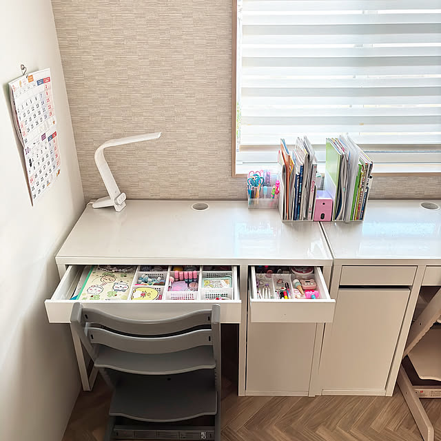 My Desk,和室,ナチュラルインテリア,建売,建売住宅,北欧雑貨のある暮らし,リビングインテリア,子どものいる暮らし,IKEA,学習机,リビング学習,学習スペース,子供部屋,引き出し収納 miko0503の部屋