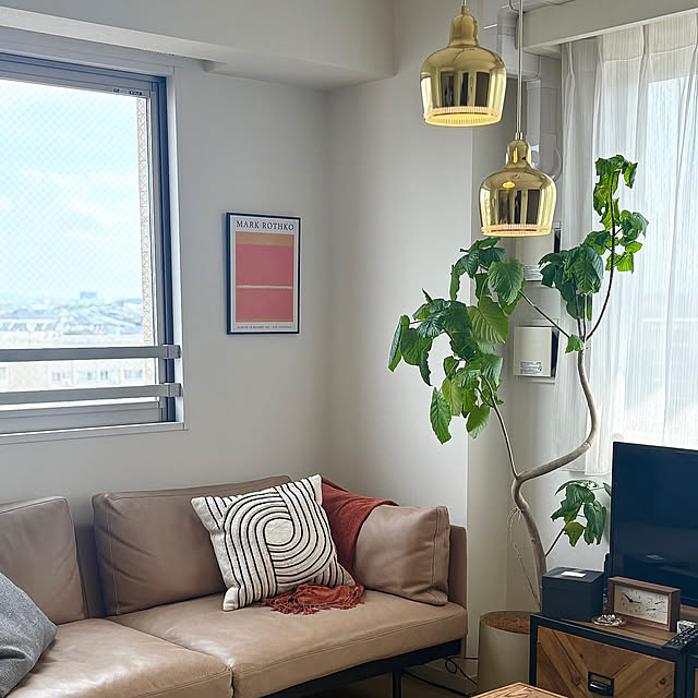 Lounge,artek,アルテック,インテリアコーディネーター,賃貸インテリア,夫婦2人暮らし,リビング,ミッドセンチュリー,夫婦二人暮らし,照明,ソファ,ACTUS mumuの部屋