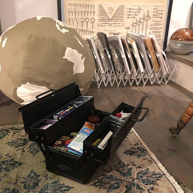 地球クッションハンドメイド,ヴィンテージ雑貨,工具箱,薬の収納,いつもいいねやコメありがとうございます,イベント参加,Lounge G3の部屋