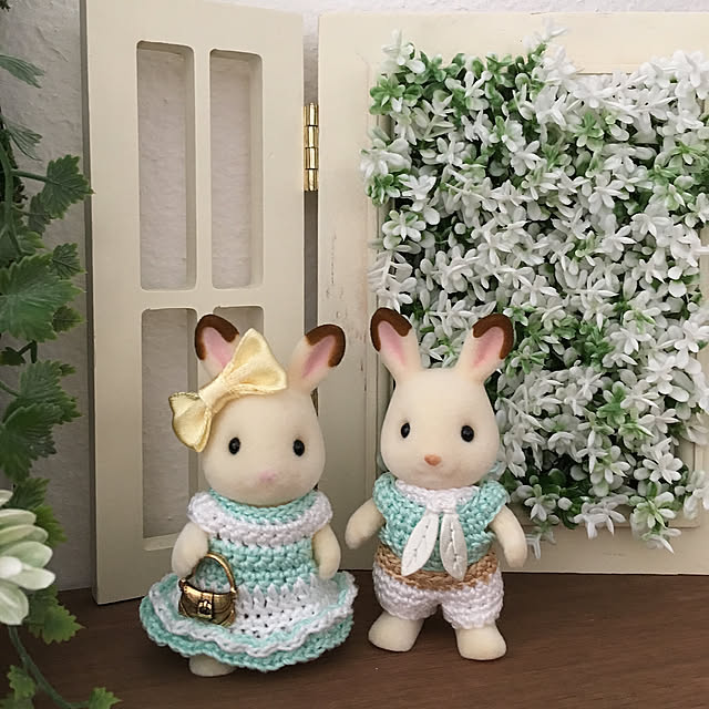 シルバニアファミリー,レース編み,ダイソーレース編み,ハンドメイド,かぎ針編み,My Shelf ayataroの部屋