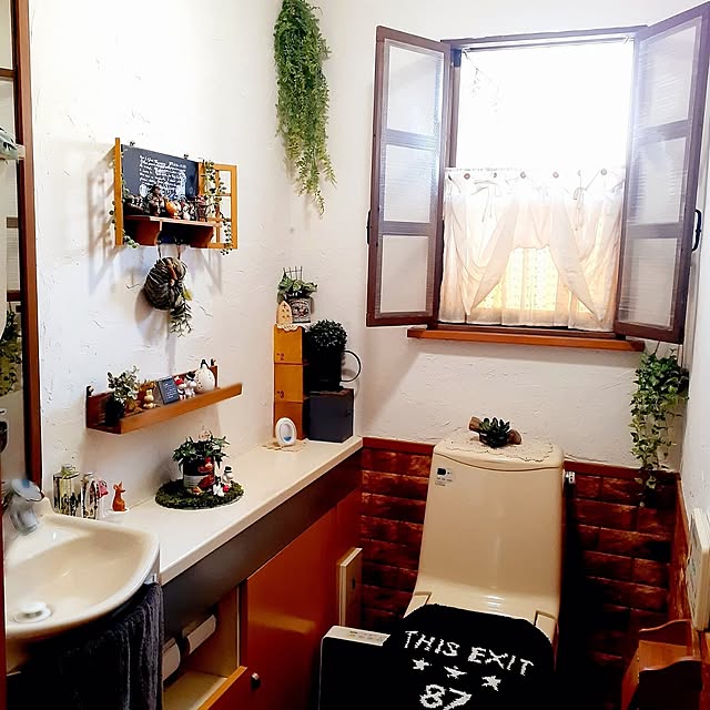 Bathroom,リメイク,4枚投稿,DIY,珪藻土,トイレ,見てくれてありがとう♡ naoporonの部屋