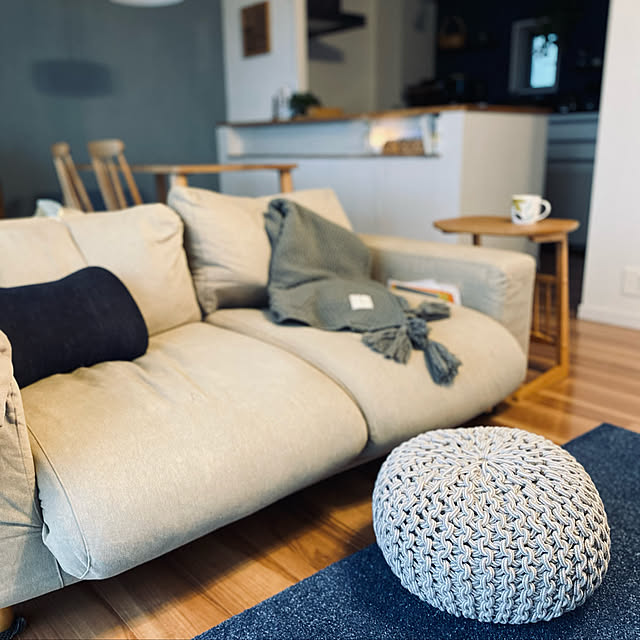 ブランケット,無印良品 ソファ,グレーインテリア,北欧,スツール,癒し,RoomClipショッピング,ウェルカムクーポン,アクセントクロス,スポットライト,スッキリ暮らす,Lounge amの部屋