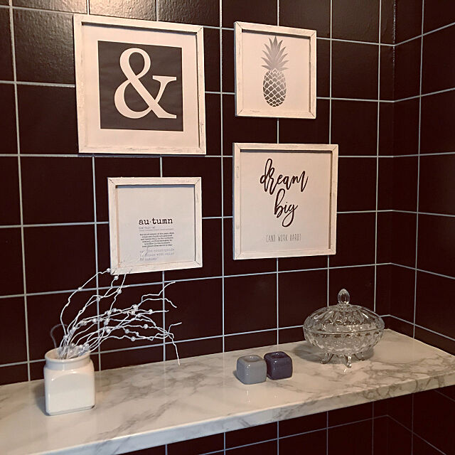 Bathroom,大理石風リメイクシート,ワイヤーフレーム,DIY,100均,リメイク,ダイソー miwmiwの部屋