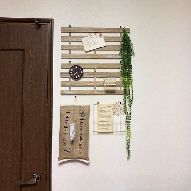 Lounge,ダイソー,セリア,すのこリメイク,転写シール,フェイクグリーン,ティッシュカバー,DIY hitomi0506の部屋