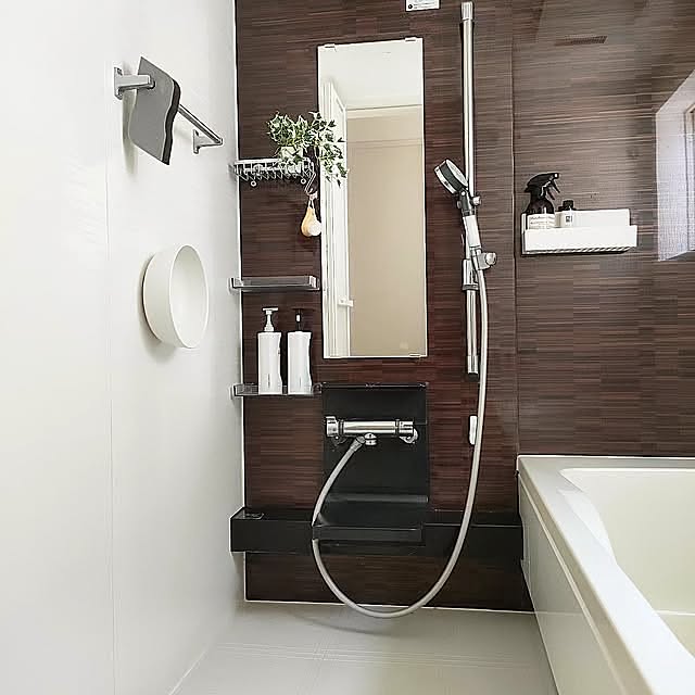 Bathroom,お風呂,ラク家事,予防掃除,取り付け簡単,詰め替え不要,時短家事,スリム,すっきり暮らしたい,スマートホルダー,フック,シャンプー＆コンディショナー,北欧,ナチュラル,モノトーン,シンプルな見た目,スタイリッシュ,Instagramやってます,皆さんに感謝です(*˙˘˙*)ஐ,いつも見て下さってありがとうございます YUKKIの部屋