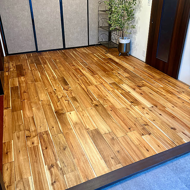 Overview,無垢床,DIY,中古住宅,中古一戸建て,無垢フローリング,和室から洋室へ,洋室化,大正ロマン風,アカシアの床,床貼りDIY,セルフリフォーム中,セルフリノベーション中 mid0konの部屋