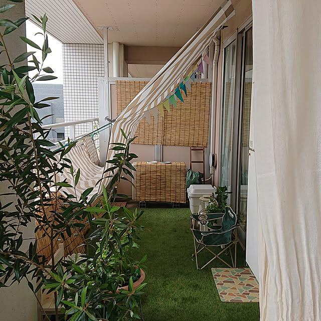 Entrance,雑貨,観葉植物,カフェ風,ガーデニング,ベランダガーデン,オリーブ,サンシェード,多肉植物 emotyの部屋