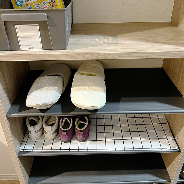 Entrance,食器棚,収納,滑り止め,リメクル ake_h_mの部屋