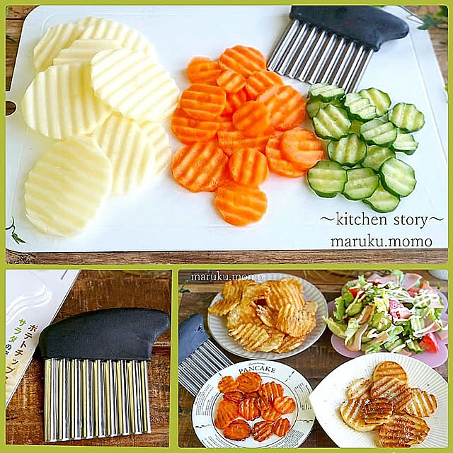 My Desk,新商品買ったよ！,100均,セリア,ウェーブカッター,キッチン雑貨 maruku-momoの部屋