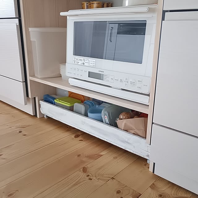 Kitchen,DIY,自己満足( ̄^ ̄)ゞ,たのしみながら♡,4枚投稿,リフォーム完成,まだ何も無い部屋,ゆっくり、整えます,ウッドワンのキッチン,収納をDIY coco1204の部屋