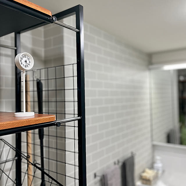 公園の時計・ミニ ホワイト,時計,2人暮らし,無印良品週間,無印良品,Bathroom,置き時計,洗面所 yasuyo66の部屋