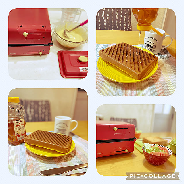 コストコはちみつ,ホットケーキミックス,パンケーキみたいな。モノ,いつもいいねありがとうございます♡,忙しい日々,のんびり生きる,子どもと暮らす,こんな写真でごめんなさい！,ログイン出来なくてすみません,ウェルカムクーポン当選しました,PR-SK033 PRISMATE,朝食,Life on Products,グリルホットサンドメーカー,My Desk ippu0303Karinの部屋