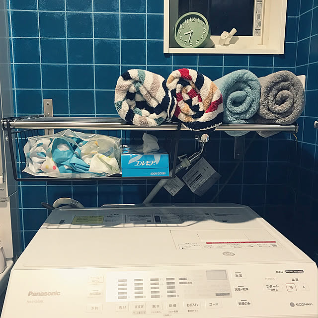 ワイヤー収納ラック,IKEA,レトロ,DIY棚,3COINS,Bathroom keishaの部屋