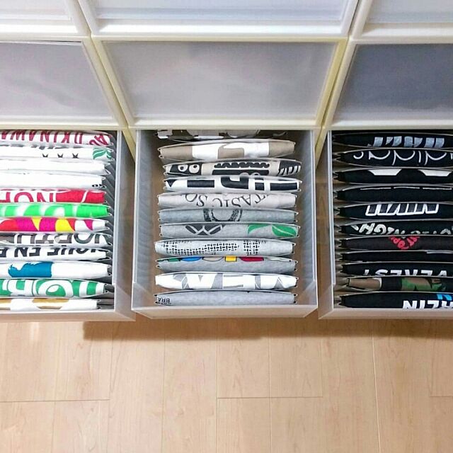 My Shelf,二世帯完全別離型,無印良品,PPケース,TATEMU,衣類収納,Tシャツ収納,収納,雑誌掲載,マート,Mart tsu-の部屋
