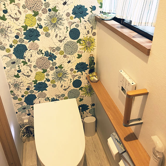 Bathroom,フィンレイソン壁紙,アクセントクロス,北欧 kirachipの部屋