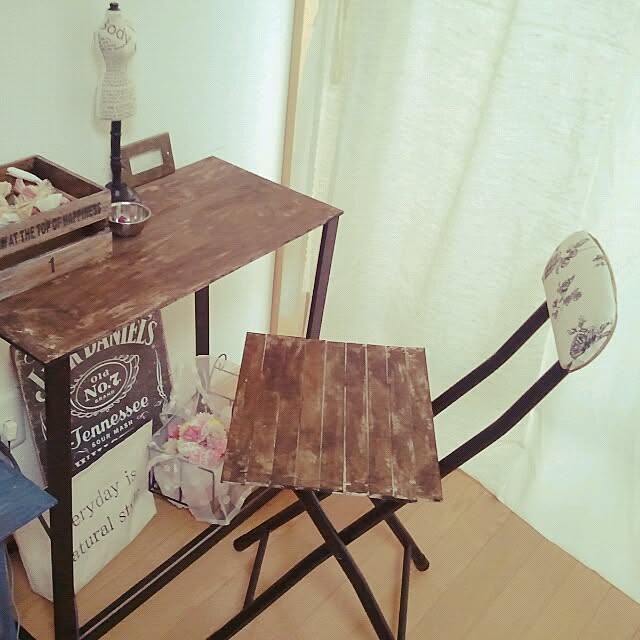 Lounge,kumikoワールド全開,kumiko,RC関東甲信越支部,セリア,すのこ 分解,リメイク♡,椅子リメイク,もとはパイプ椅子 Kumikoの部屋