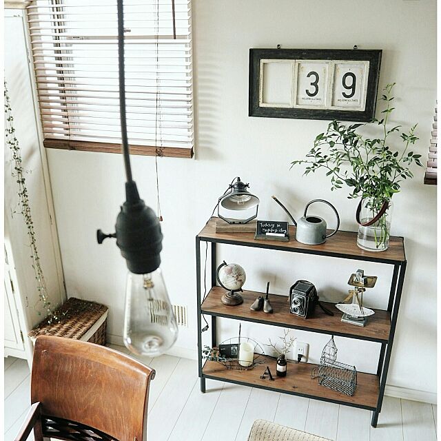 My Shelf,連投失礼します(>_<),ソケイ,グリーンのある暮らし,古道具,アンティーク,裸電球 asasaの部屋