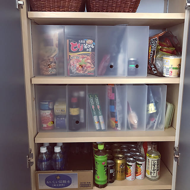 階段下収納,食品庫,ポリプロピレンファイルボックス,収納,パントリー,無印良品,Kitchen kasugaの部屋