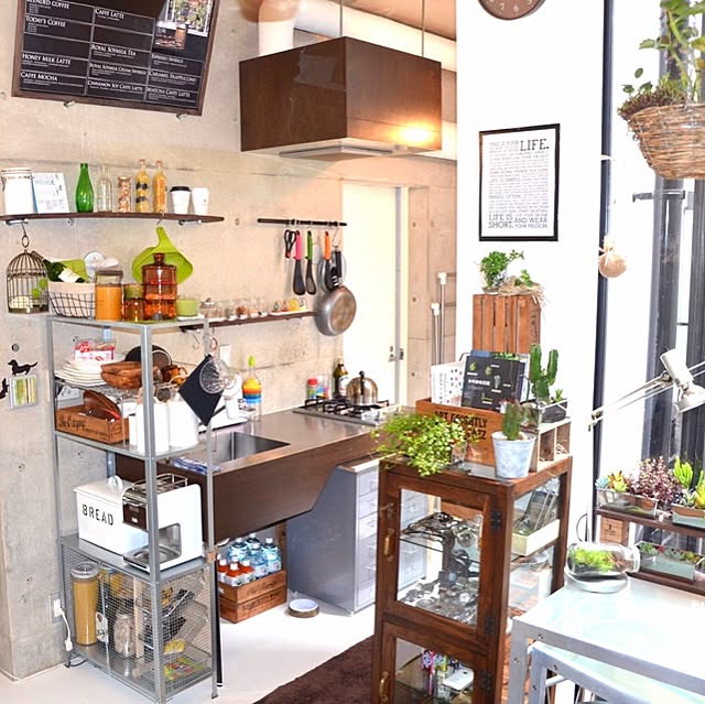 Kitchen,収納,一人暮らし,green,賃貸,地下室 003の部屋