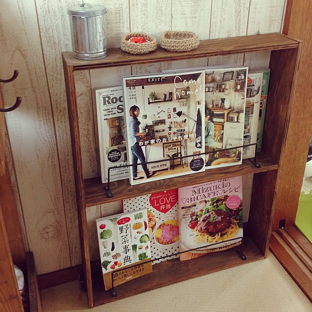 Kitchen,手作りブックシェルフ♡,DIY,BRIWAX♡,納戸をKitchenに！,キッチン改造中♡ emikkoの部屋