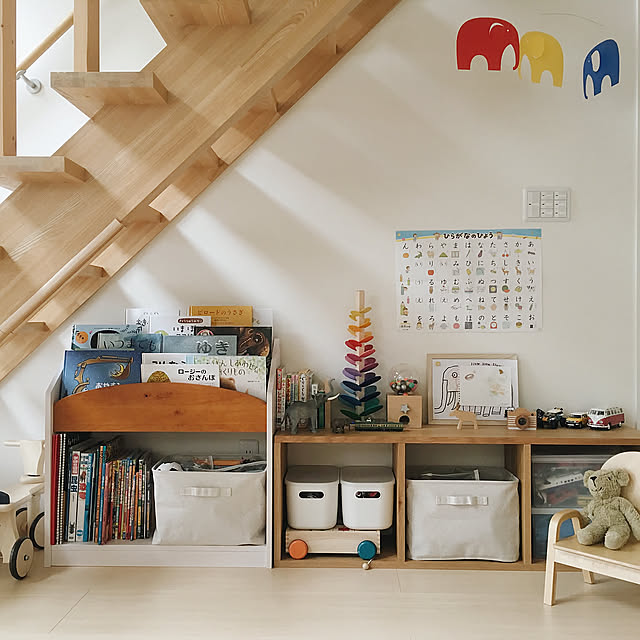 子どもスペース,無印良品,子ども部屋収納,こどもと暮らす,こどもと暮らす。,絵本棚,暮らしの一コマ,本棚,Lounge run_cafeの部屋