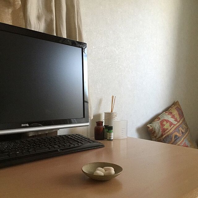 My Desk,素焼きストーン,無印良品 ht6030の部屋