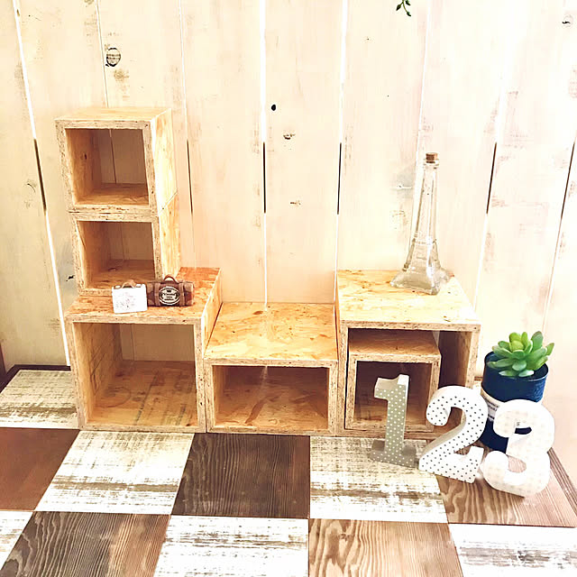 OSB合板,ナチュラル,ハンドメイド,DIY,カフェ風,ホワイトインテリア,リノベーション,My Shelf kyorinkoの部屋