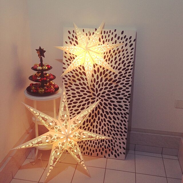 Entrance,IKEA 照明,星のライト,モノトーン,白黒,クリスマス,IKEA,コジオル,クリスマスツリー Emiの部屋