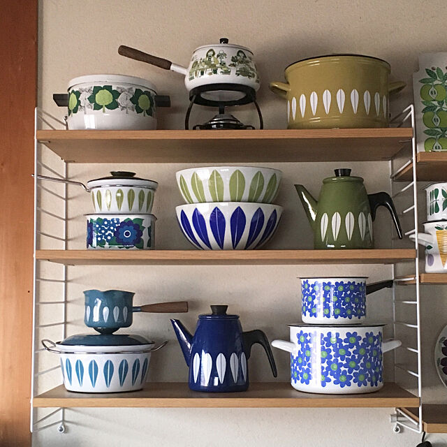 My Shelf,鍋,北欧,ほうろう,フィネル,キャサリンホルム,ストリングシェルフ,北欧雑貨 ramの部屋