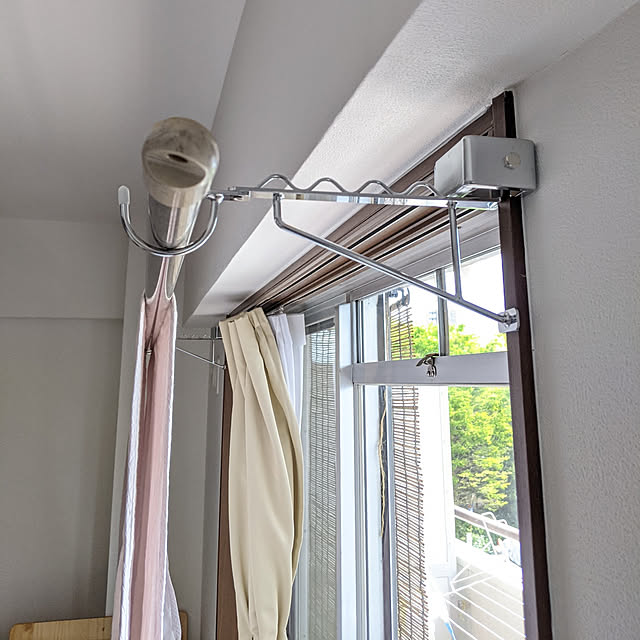 花粉対策,年中部屋干し,室内干し,On Walls,物干し竿,はさむんです,マンション暮らし mi-saの部屋